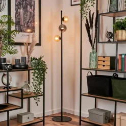 Suspension Verre Fumé-hofstein Lampadaire - Verre 10 cm, 12 cm Remaisnil Ambre, Fumé, 3 lumières