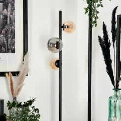 Suspension Verre Fumé-hofstein Lampadaire - Verre 10 cm, 12 cm Remaisnil Ambre, Fumé, 3 lumières