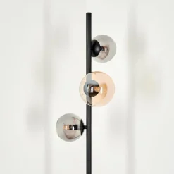 Suspension Verre Fumé-hofstein Lampadaire - Verre 10 cm, 12 cm Remaisnil Ambre, Fumé, 3 lumières