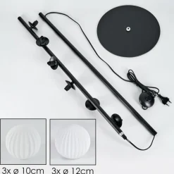 Lampes À Boules-hofstein Lampadaire - Verre 10 cm, 12 cm Remaisnil Blanc, 6 lumières