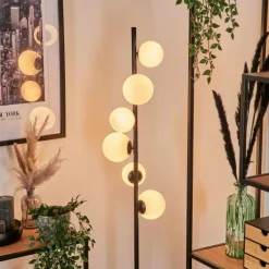 Lampes À Boules-hofstein Lampadaire - Verre 10 cm, 12 cm Remaisnil Blanc, 6 lumières