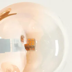 hofstein Lampadaire - Verre 10 cm, 12 cm Remaisnil Ambre, Clair, 6 lumières