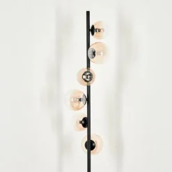 hofstein Lampadaire - Verre 10 cm, 12 cm Remaisnil Ambre, Clair, 6 lumières