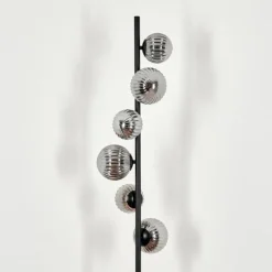 hofstein Lampadaire - Verre 10 cm, 12 cm Remaisnil Fumé, 6 lumières