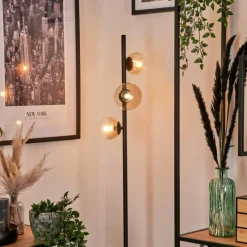 hofstein Lampadaire - Verre 10 cm, 12 cm Remaisnil Ambre, Clair, 3 lumières