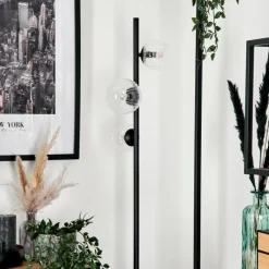 hofstein Lampadaire - Verre 10 cm, 12 cm Remaisnil Clair, 3 lumières