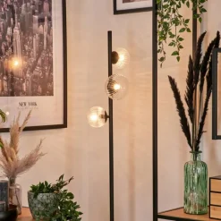 hofstein Lampadaire - Verre 10 cm, 12 cm Remaisnil Clair, 3 lumières