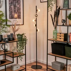 hofstein Lampadaire - Verre 10 cm, 12 cm Remaisnil Clair, 5 lumières