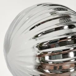 hofstein Lampadaire - Verre 10 cm, 12 cm Remaisnil Fumé, 5 lumières