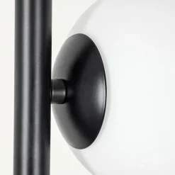 hofstein Lampadaire - Verre 10 cm, 12 cm, 15 cm Remaisnil Blanc, 6 lumières