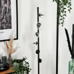 hofstein Lampadaire - Verre 10 cm, 12 cm Remaisnil Clair, 6 lumières