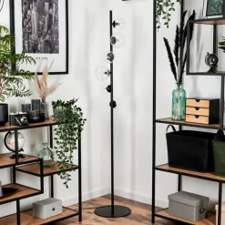 hofstein Lampadaire - Verre 10 cm, 12 cm Remaisnil Clair, 6 lumières