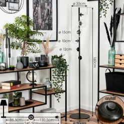 hofstein Lampadaire - Verre 10 cm, 12 cm, 15 cm Remaisnil Clair, 6 lumières