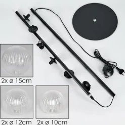 hofstein Lampadaire - Verre 10 cm, 12 cm, 15 cm Remaisnil Clair, 6 lumières