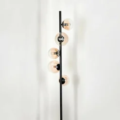 hofstein Lampadaire - Verre 10 cm, 12 cm Remaisnil Ambre, Clair, 5 lumières