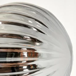 hofstein Lampadaire - Verre 10 cm, 12 cm Remaisnil Ambre, Fumé, 3 lumières