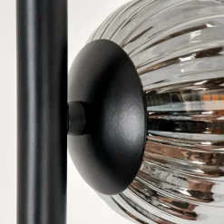 hofstein Lampadaire - Verre 10 cm, 12 cm Remaisnil Ambre, Clair, 5 lumières