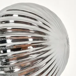 hofstein Lampadaire - Verre 12 cm, 15 cm Remaisnil Noir, 3 lumières