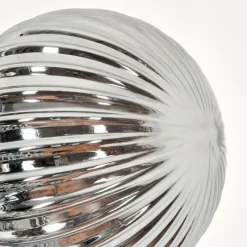 hofstein Lampadaire - Verre 12 cm, 15 cm Remaisnil Noir, 3 lumières