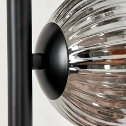 Suspension Verre Fumé-hofstein Lampadaire - Verre 10 cm, 12 cm Remaisnil Noir, 5 lumières