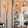 hofstein Lampadaire - Verre 12 cm Bernado Ambre, 3 lumières