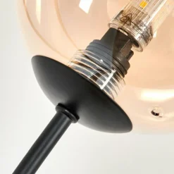 hofstein Lampadaire - Verre 12 cm Bernado Ambre, 3 lumières