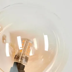 hofstein Lampadaire - Verre 12 cm Bernado Ambre, 3 lumières