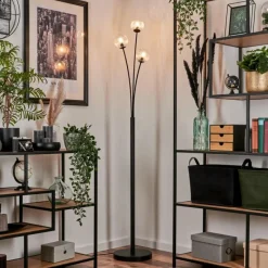 hofstein Lampadaire - Verre 10 cm Bernado Clair, 3 lumières