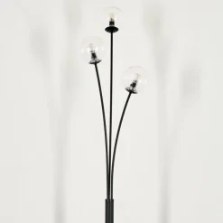 hofstein Lampadaire - Verre 10 cm Bernado Clair, 3 lumières