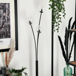 hofstein Lampadaire - Verre 10 cm Bernado Clair, 3 lumières