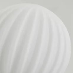 hofstein Lampadaire - Verre 10 cm Bernado Blanc, 3 lumières