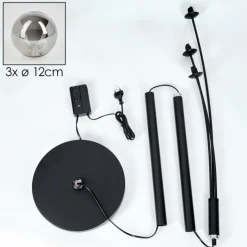 Suspension Verre Fumé-hofstein Lampadaire - Verre 12 cm Bernado Fumé, 3 lumières