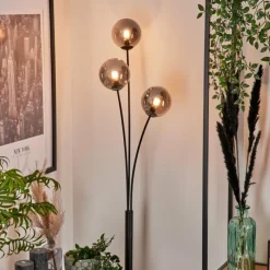 Suspension Verre Fumé-hofstein Lampadaire - Verre 12 cm Bernado Fumé, 3 lumières