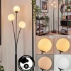 hofstein Lampadaire - Verre 10 cm Bernado Blanc, 3 lumières