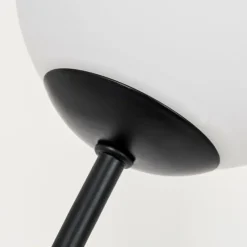 hofstein Lampadaire - Verre 10 cm Bernado Blanc, 3 lumières