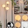 hofstein Lampadaire - Verre 12 cm Bernado Blanc, 3 lumières