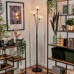 hofstein Lampadaire - Verre 15 cm Bernado Clair, 3 lumières