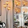 hofstein Lampadaire - Verre 15 cm Bernado Ambre, 3 lumières