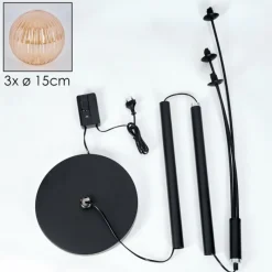 hofstein Lampadaire - Verre 15 cm Bernado Ambre, 3 lumières