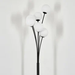 hofstein Lampadaire - Verre 12 cm Bernado Blanc, 6 lumières