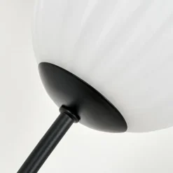 hofstein Lampadaire - Verre 10 cm Bernado Blanc, 6 lumières