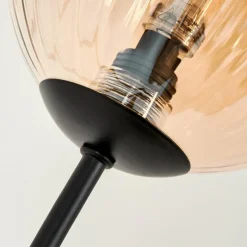 hofstein Lampadaire - Verre 12 cm Bernado Ambre, 6 lumières