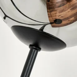 hofstein Lampadaire - Verre 12 cm Bernado Clair, Fumé, 6 lumières