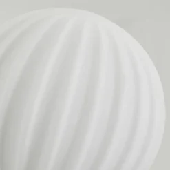 hofstein Lampadaire - Verre 10 cm Bernado Blanc, 5 lumières