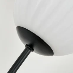 hofstein Lampadaire - Verre 10 cm Bernado Blanc, 5 lumières