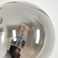 hofstein Lampadaire - Verre 10 cm Bernado Clair, Fumé, 6 lumières