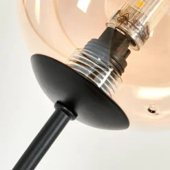 hofstein Lampadaire - Verre 12 cm Bernado Ambre, 6 lumières