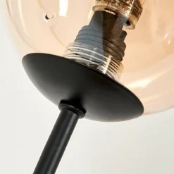 hofstein Lampadaire - Verre 10 cm Bernado Ambre, 6 lumières