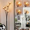 hofstein Lampadaire - Verre 10 cm Bernado Ambre, Clair, 6 lumières