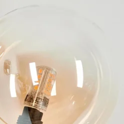 hofstein Lampadaire - Verre 12 cm Bernado Ambre, Clair, 6 lumières